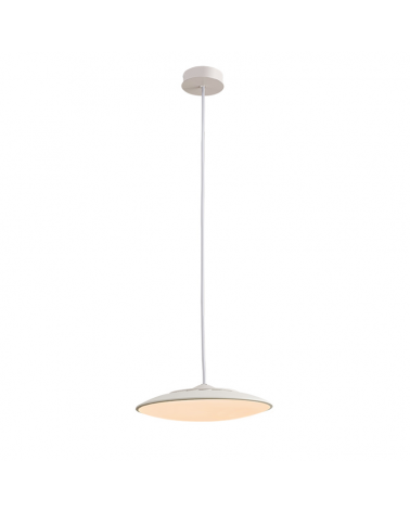 LED pendant ceiling lamp flat screen 25cm white finish 16W