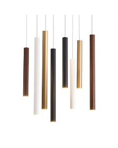 LED pendant ceiling lamp 8 tube lampshades different finishes 48W 3000K