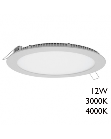 Downlight 17cm 12W LED empotrable marco blanco