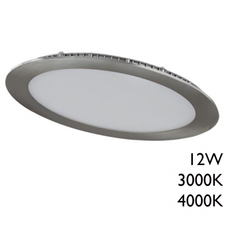 Downlight 17cm 12W LED empotrable marco gris