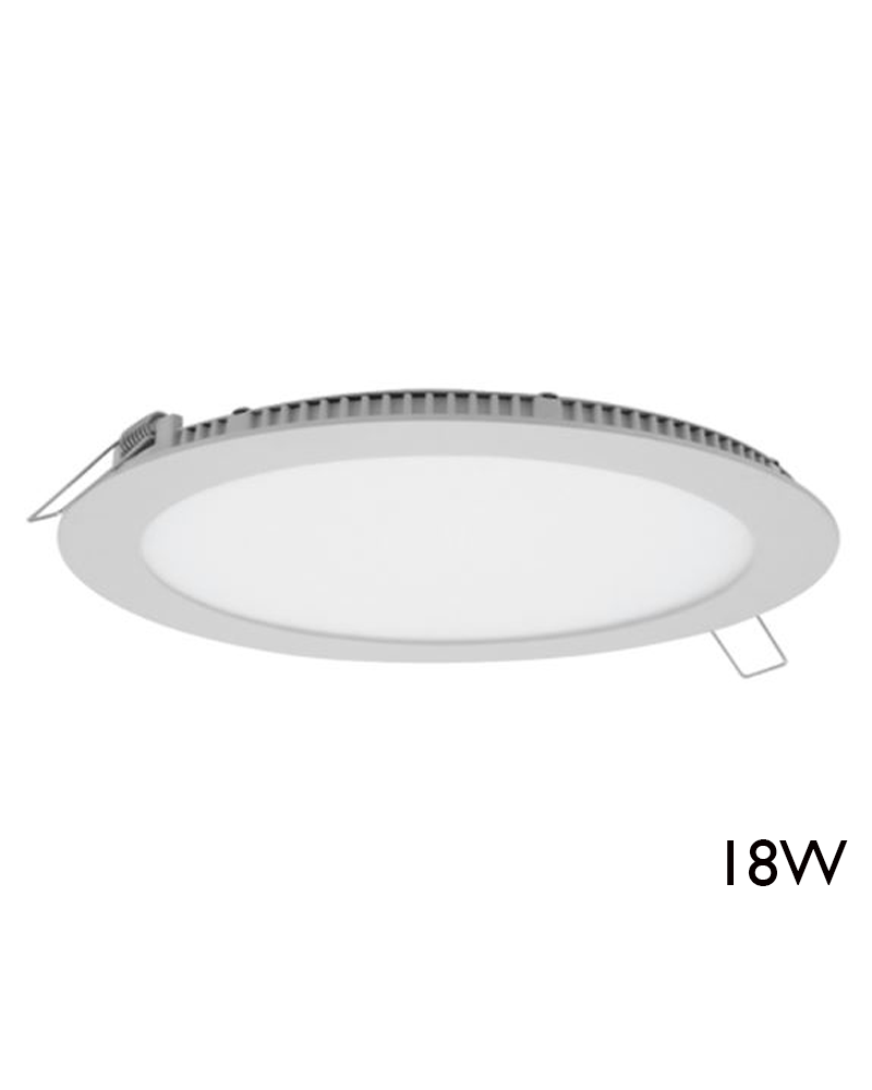 Downlight 22,5cm 18W LED empotrable marco blanco