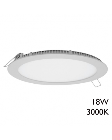 Downlight 22,5cm 18W LED empotrable marco blanco