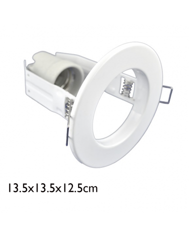 Recessed reflector ring R90 thread E27 with ceramic lamp holder