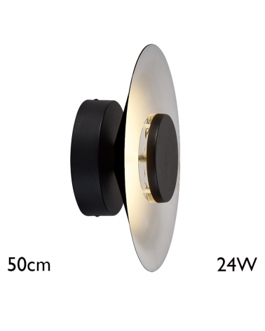 Aplique de pared LED 50cm de aluminio y hierro 24W 3000K