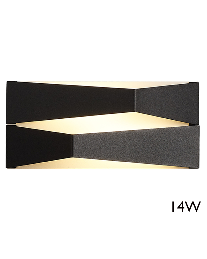 LED wall light 33cm aluminum 14W 3000K
