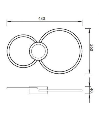 LED wall light 43cm aluminum 24W 3000K