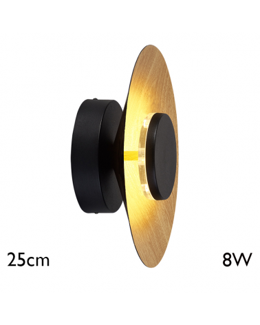 LED wall light 25cm aluminum and iron 8W 3000K