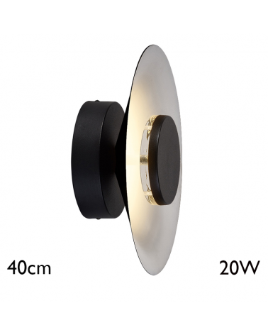 Aplique de pared LED 40cm de aluminio y hierro 20W 3000K