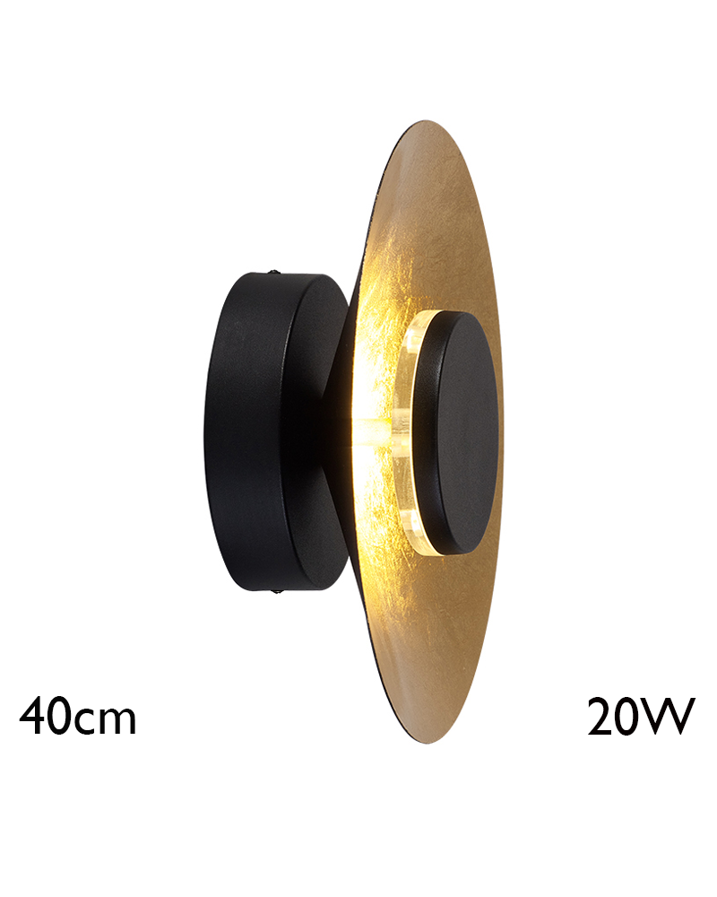 Aplique de pared LED 40cm de aluminio y hierro 20W 3000K