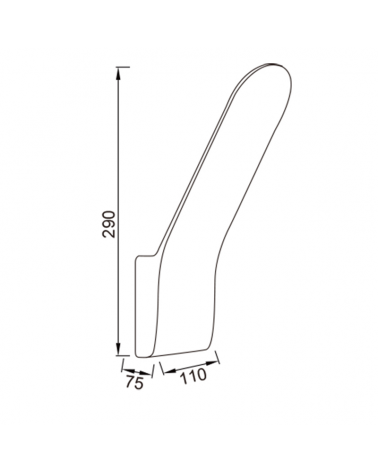 Aplique pared LED de exterior 29cm Luz superior 6W Aluminio 3000K 550Lm