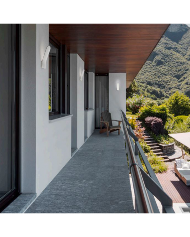 Aplique pared LED de exterior 29cm Luz superior 6W Aluminio 3000K 550Lm