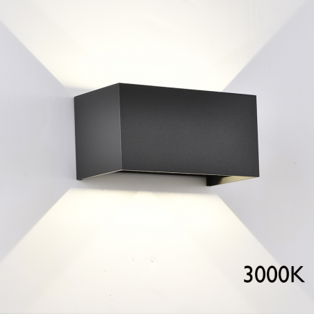 Aplique de exterior LED 20cm 4x6W 3000K de aluminio IP54
