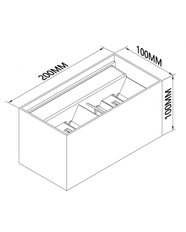 Outdoor wall lamp LED 20cm 4x6W 4000K aluminum IP54