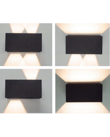 Outdoor wall lamp LED 20cm 4x6W 4000K aluminum IP54