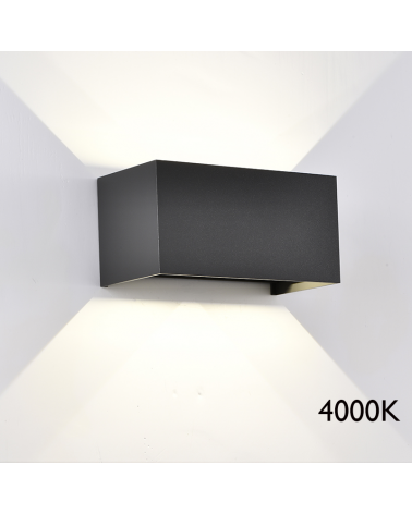 Outdoor wall lamp LED 20cm 4x6W 4000K aluminum IP54