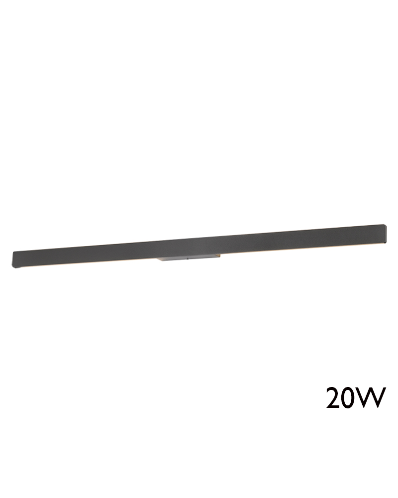 Aplique de exterior LED 124cm 20W 3000K de aluminio IP54