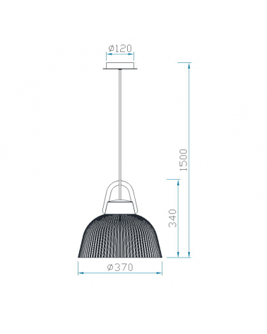 Outdoor wall lamp 37cm in ABS aluminum polyethylene white and grey finish 20W E27 IP44