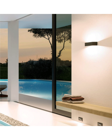 Wall light 37cm aluminum black finish LED 12W CCT Switch 2700K/3000K/4000K