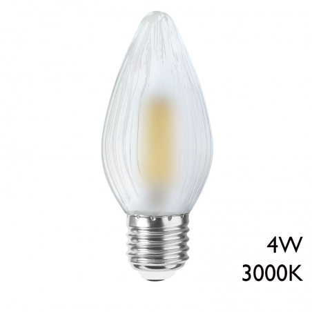 Torch bulb LED filament matt 4W E27 3000K 450Lm