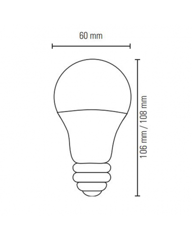 Bombilla Estándar LED mate filamentos 8W E27 3000K 900Lm