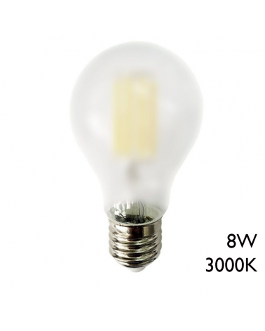 Standard bulb LED matt filaments 8W E27 3000K 900Lm