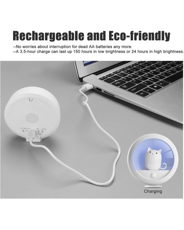 LED Magnetic pussy cat night light with motion sensor 3 lighting modes