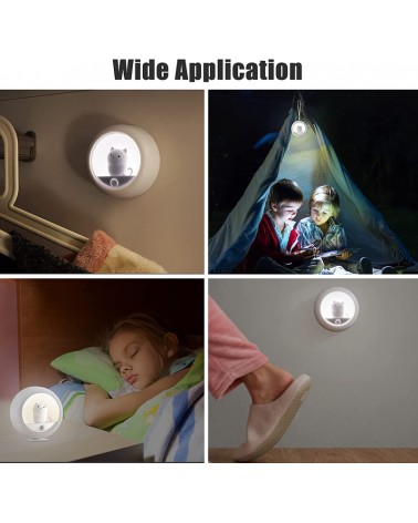 LED Magnetic pussy cat night light with motion sensor 3 lighting modes