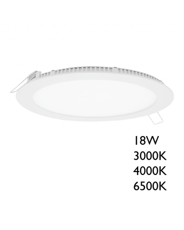 Downlight 18W LED 22,5cm empotrable marco color blanco doméstico