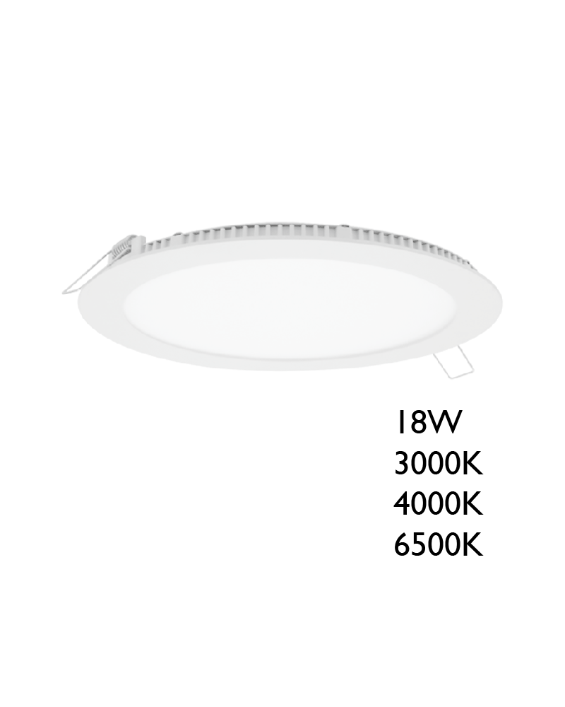 18W LED 22,5cm recessed frame white domestic downlight