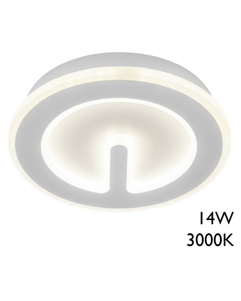 Ceiling lamp 20cm white finish LED 14W 3000K