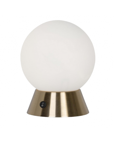 Table lamp 19cm in metal and glass brass finish E14 40W