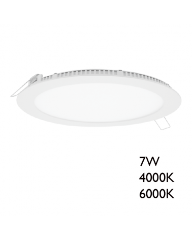 Downlight 7W LED 12cm empotrable marco color blanco doméstico