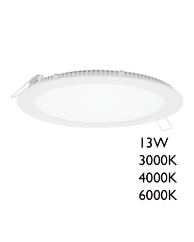 Downlight 13W LED 17cm empotrable marco color blanco doméstico