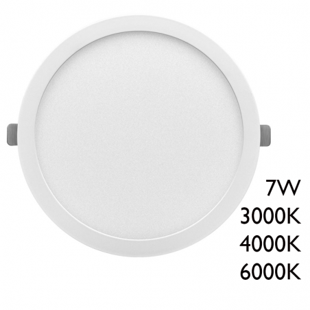 Plafón downlight 11,6cm LED 7W redondo de superficie o empotrable acabado blanco