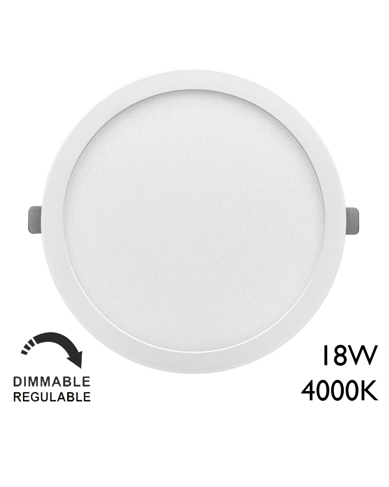 Plafón downlight 21,5cm LED 18W redondo de superficie o empotrable blanco REGULABLE