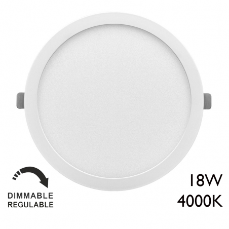 Plafón downlight 21,5cm LED 18W redondo de superficie o empotrable blanco REGULABLE