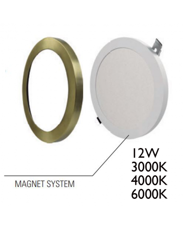 Downlight ceiling lamp 16cm LED 12W round surface or recessed bronze