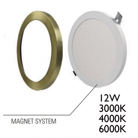 Downlight ceiling lamp 16cm LED 12W round surface or recessed bronze