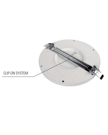 Downlight ceiling lamp 21.5cm LED 18W round surface or recessed black