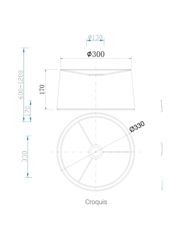 Lámpara de techo con 2 pantallas tela negra altura ajustable de madera 2xE27
