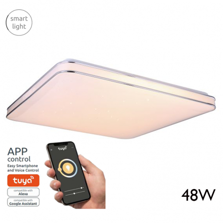 Ceiling lamp 49.5cm LED acrylic and metal 48W DIMMABLE Compatible with Alexa