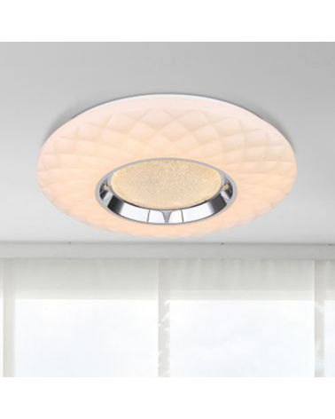 Ceiling lamp 49cm LED made of acrylic, metal and glass crystals 30W DIMMABLE Compatible with Alexa