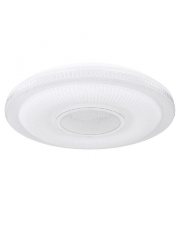 Plafón 50cm LED de acrílico, metal y cristales de vidrio 30W REGULABLE Compatible con Alexa