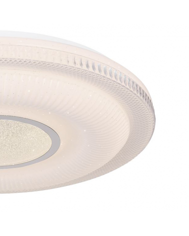 Ceiling lamp 50cm LED made of acrylic, metal and glass crystals 30W DIMMABLE Compatible with Alexa