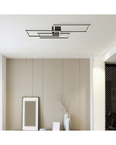 Ceiling lamp 90cm LED made of acrylic metal and aluminum 58W DIMMABLE Compatible with Alexa