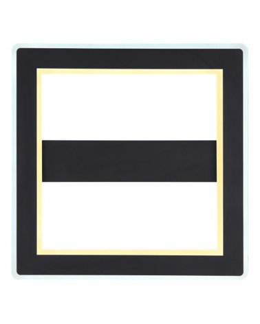 Plafón LED techo 45cm de metal y acrílico acabado negro y opal 30W 3000K