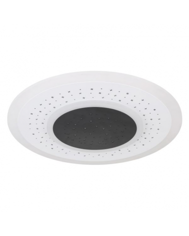 Plafón LED techo 46cm redondo de metal y acrílico acabado blanco y opal CCT 44W Regulable