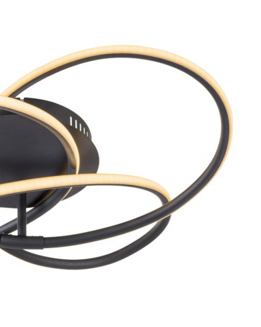 Plafón LED techo 60cm de metal y plástico acabado blanco, opal y negro 30W 3000K