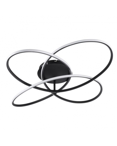 Plafón LED techo 80cm de metal y plástico acabado blanco, opal y negro CCT 30W Regulable