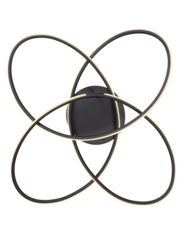 Plafón LED techo 80cm de metal y plástico acabado blanco, opal y negro CCT 30W Regulable